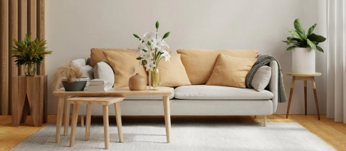 Bright Cozy Modern Living Room Interior Have Sofa Plant With White Wall3d Rendering 1