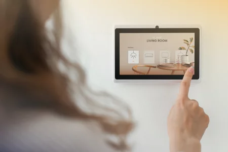 Image for Identify Service - Smart Home Innovation Technology with Woman Using Control Panel