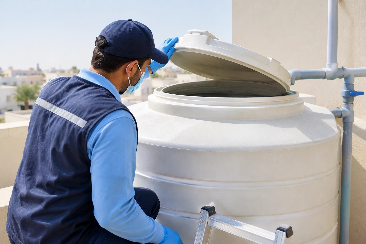 Rooftop Water Tank Inspection